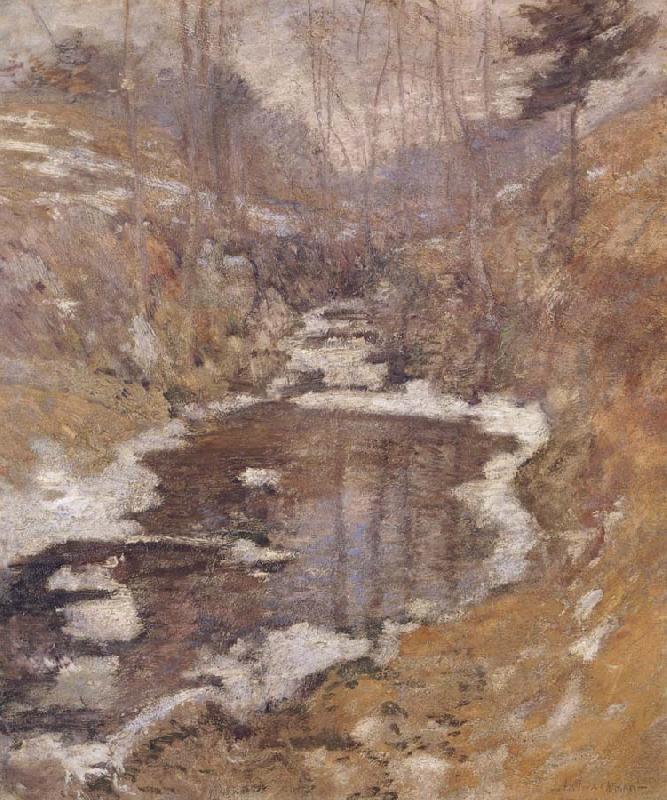 John Henry Twachtman Hemlock Pool Sweden oil painting art